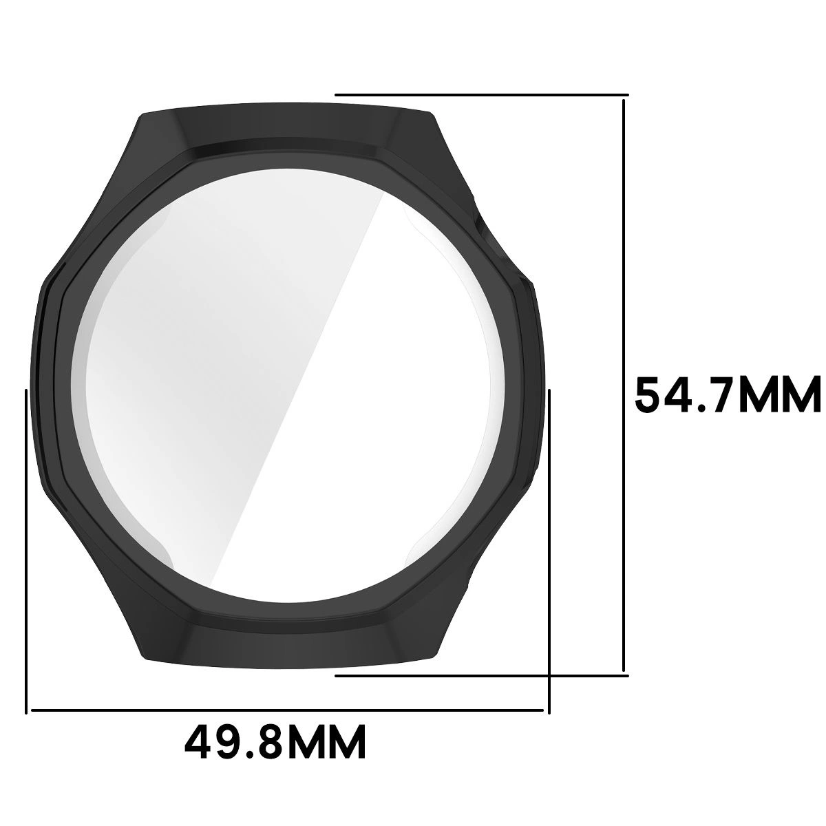 Wymiary obudowy Bizon Case Watch Felipe dla Huawei Watch GT6 Pro 46 mm